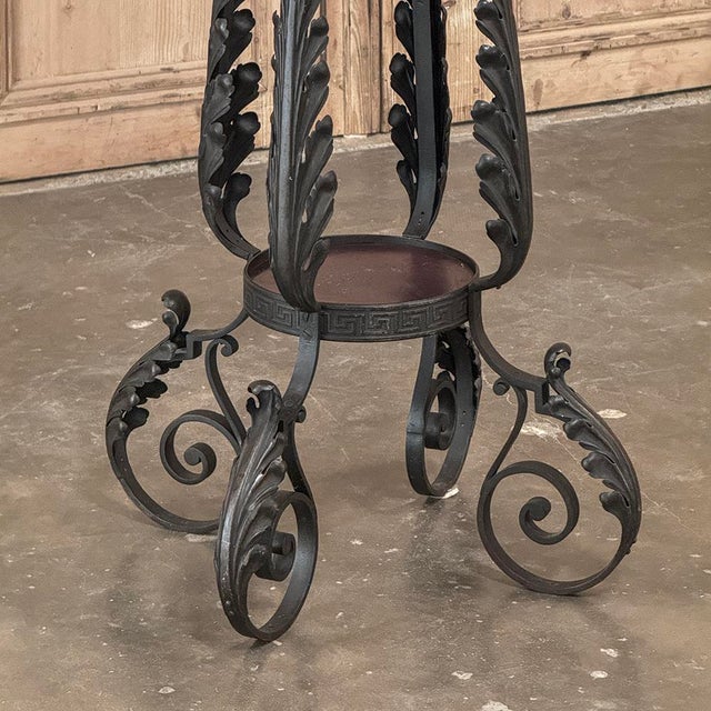 Antique Wrought Iron Two-Tiered Pedestal For Sale - Image 12 of 12