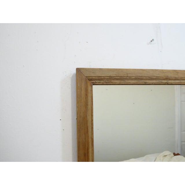 Vintage Weathered Beechwood Mirror For Sale - Image 4 of 4