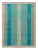 Teal Modern Expressionist Flat-Weave Room Size Wool Rug For Sale