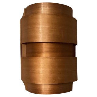 Mid-Century Modern Pine Veneer Wall Lamp by Translandia, Denmark, 1960s For Sale