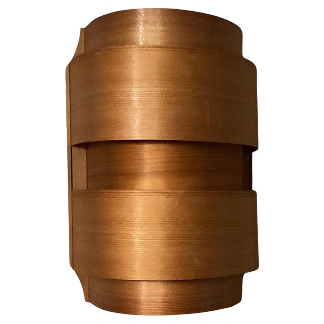 Mid-Century Modern Pine Veneer Wall Lamp by Translandia, Denmark, 1960s For Sale