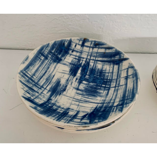 1950s Edwin Knowles Blue Dell Kilncraft by Kalla Dinnerware -Set of 18 For Sale In Phoenix - Image 6 of 7