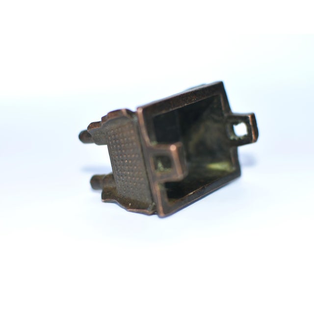 Late 20th Century Chinese Mini Bronze Censers Set of 3 Incense Burners For Sale - Image 10 of 15