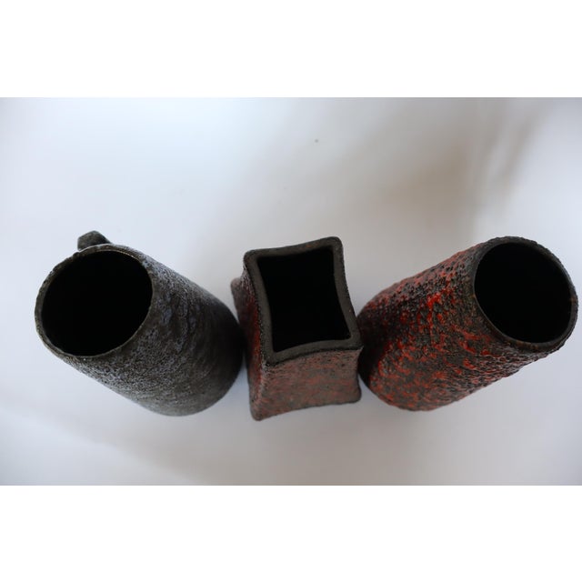 Fohr Lava Ceramic Vase, Set of 3 For Sale - Image 9 of 10
