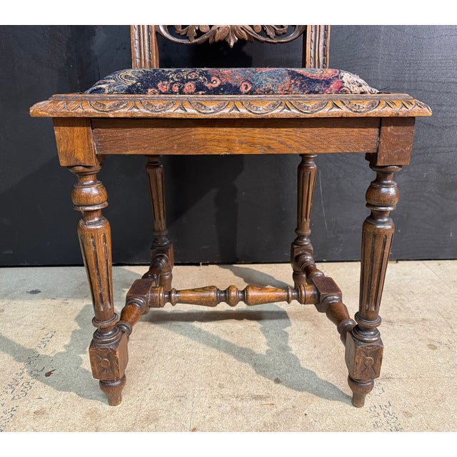 Antique French Carved Oak Dining Chairs, 1880, Set of 8 For Sale - Image 9 of 11