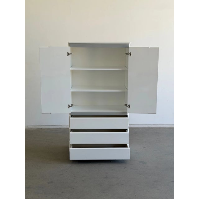 White Post Modern Rougier Cabinet For Sale - Image 8 of 17
