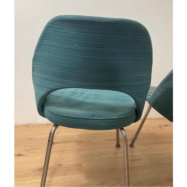 Set of Conference Chairs with Steel Legs by Saarinen, 1960s For Sale - Image 11 of 15