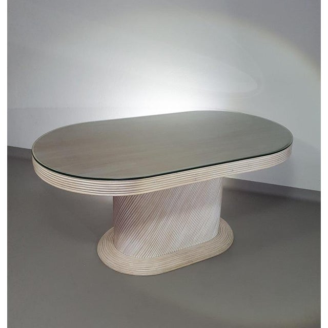 Pencil Reed Dining Table and Chairs, Set of 4 For Sale - Image 13 of 18