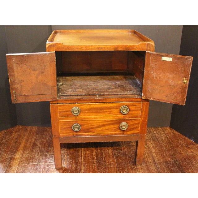 English Circa 1780 English George III Period Bedside Commode Table For Sale - Image 3 of 14