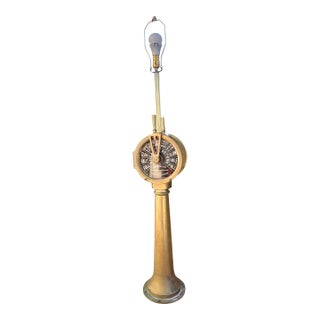 Antique Early 20th Century Original Maritime Order Telegraph Modified Floor Lamp For Sale