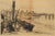 Old Battersea Bridge View, Chelsea, 1879 - Etching on Paper Black and white 1897 etching titled "Old Battersea Bridge...