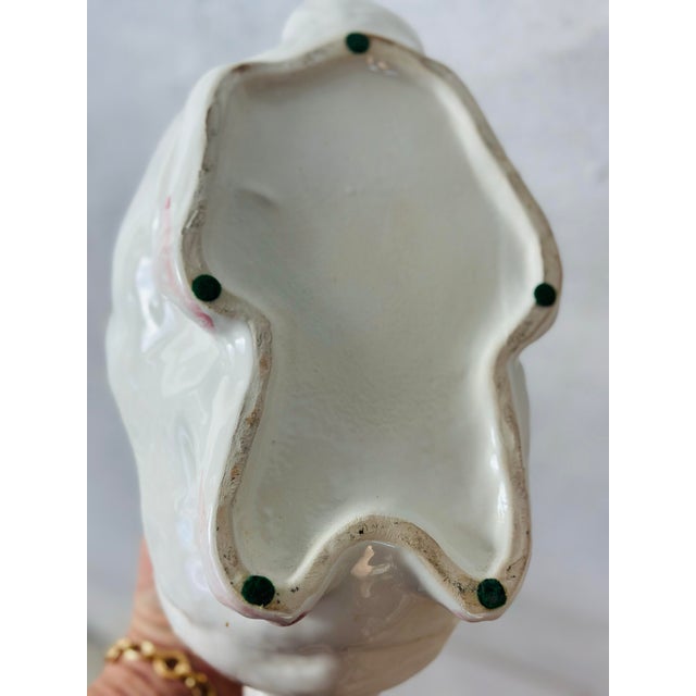 1960s Vintage Ceramic Bunny Planter For Sale - Image 5 of 9