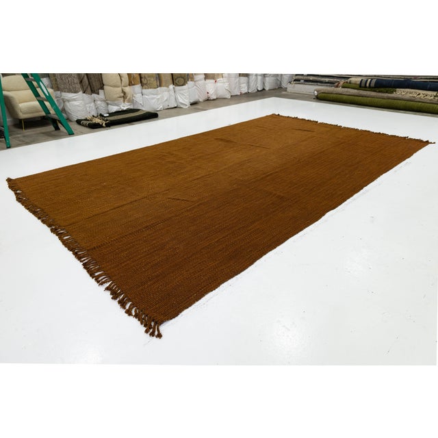 Contemporary Earth-Tone Flatweave Kilim Wool Area Rug 10x16 For Sale - Image 11 of 11