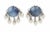 Vintage 1950s Signed Napier Blue Moonglow Faux-Pearl Clip Earrings - 2 Pieces For Sale In Philadelphia - Image 6 of 6