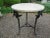 Neoclassical Vintage Neoclassical Style Bronze Table With Travertine Top For Sale - Image 3 of 12