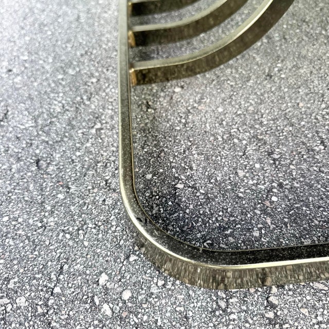 Art Deco Gold and Black Glass Swivel Top Two Tier Coffee Table For Sale - Image 12 of 12