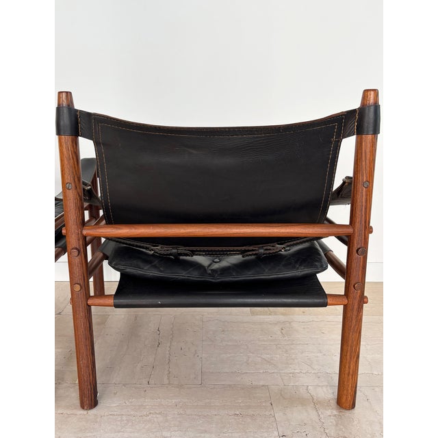 Scandinavian Armchairs in Black Leather and Wood by Arne Norell, Sweden, 1960s, Set of 2 For Sale - Image 13 of 18