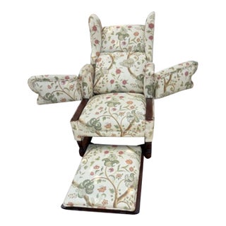 Antique Foots Patent Reclining Arm Chair Great Portland St London For Sale