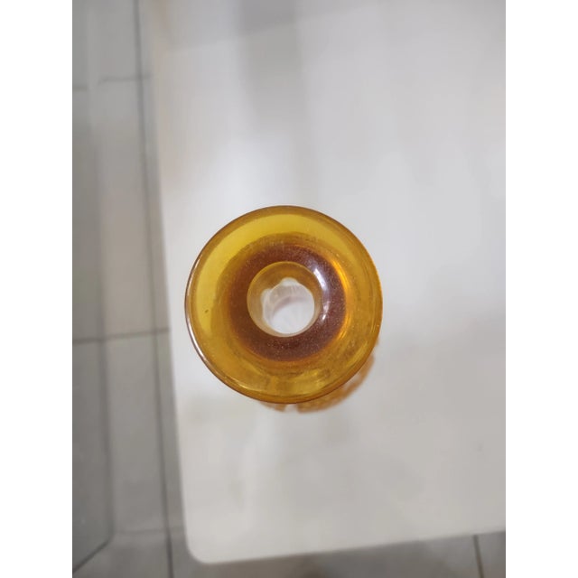 Late 20th Century Late 20th Century Yellow Nachtmann Traube Crystal Vase For Sale - Image 5 of 9