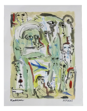 Kabian, 1980s, Paint & Paper