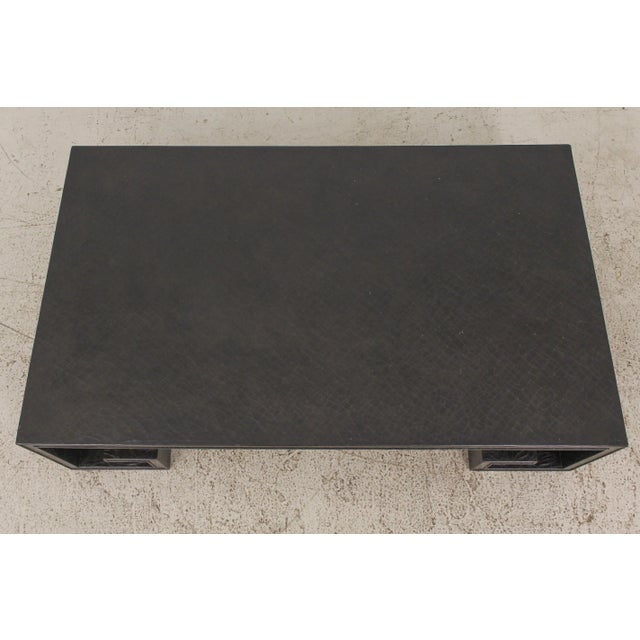 Modern Baker Modern Design Crackle Finish Coffee Table For Sale - Image 3 of 13