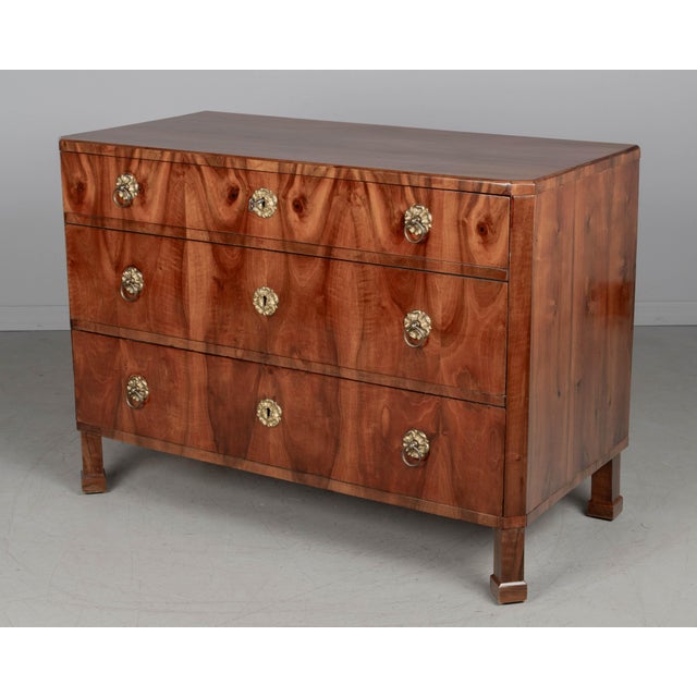 Biedermeier 19th Century Biedermeier Commode, Veneer of Walnut For Sale - Image 3 of 11