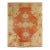 Antique Oushak Carpet, Oriental Rug, Handmade Rug Saffron, Light Blue and Coral For Sale