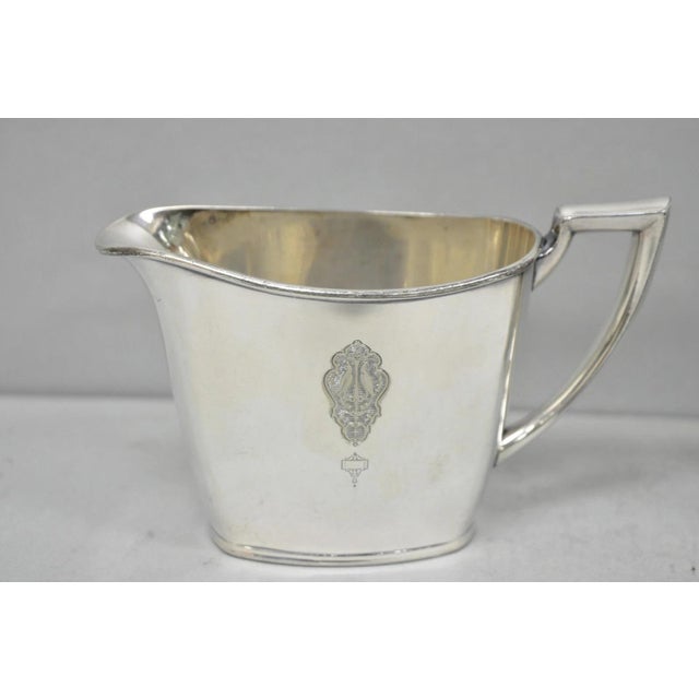 Early 20th Century Antique Community Silver Plated Art Deco Birds of Paradise Tea Service Set 3 PCS For Sale - Image 5 of 18