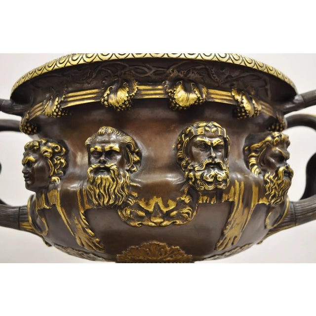 Antique French Grand Tour Patinated Bronze Barbedienne Paris Warwick Vase For Sale - Image 12 of 12