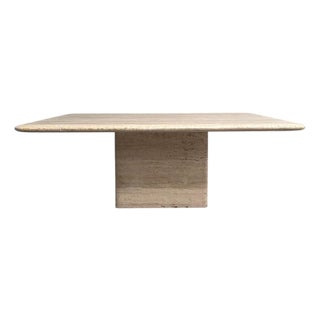 Large Vintage Travertine Coffee Table, 1970s For Sale