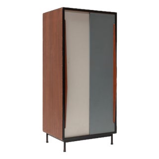 Mid-Century Modern Wardrobe Cabinet by Willy Van Der Meeren, Belgium, 1950s For Sale