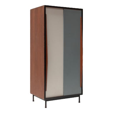 Mid-Century Modern Wardrobe Cabinet by Willy Van Der Meeren, Belgium, 1950s For Sale
