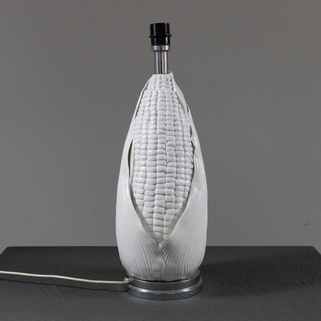 White Ceramic Table Lamp, 1960s For Sale - Image 13 of 13