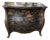 Black Chinoiserie Chest of Drawers With Marble Top. Bombe Style For Sale