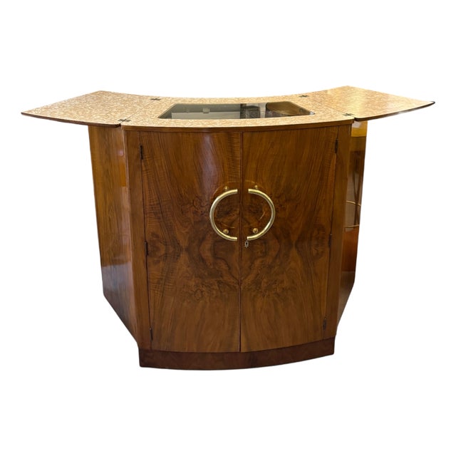 Art Deco Walnut Bar For Sale