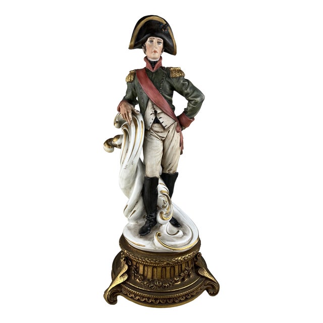 Italian Napoleon Figurine in Porcelain and Bronze, 1990 For Sale