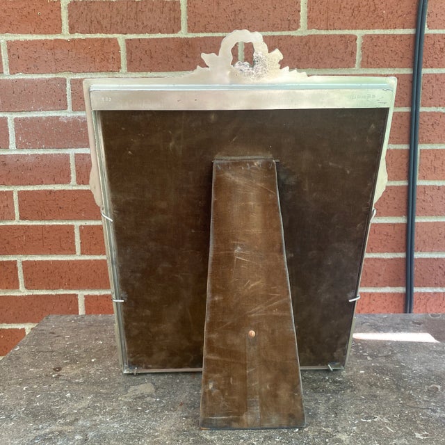 19th Century Louis XVI Silverplate Picture Frame For Sale - Image 10 of 13