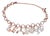 14K Pink Rose Gold Diamond Miniature Charm Bracelet For Sale