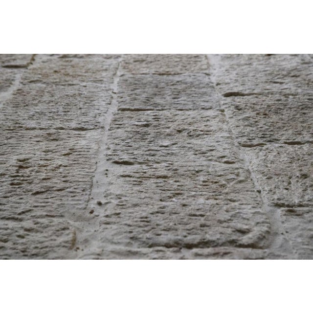 Late 19th Century Thick Rustic Rare Italian Old Limestone Flooring Tile For Sale - Image 5 of 11