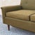 Vintage Mid Century Modern Greenish Brown Tufted 82" Sofa Couch W/ Walnut Legs For Sale - Image 9 of 18
