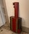 This striking antique large foundry mold features a vibrant original red finish and rich, authentic industrial character....