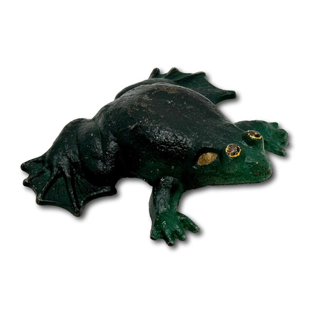 Unusual Vintage 1930s American Cast Iron Frog Doorstop Doorstop by Wilton Products in Pennsylvania For Sale - Image 4 of 18