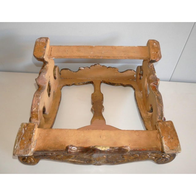 Antique Gilded Carved Wooden Lectern For Sale - Image 11 of 16