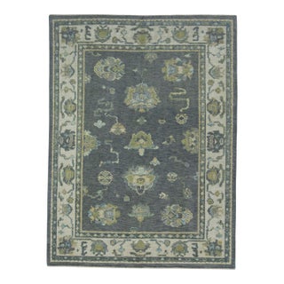 Turkish Oushak Rug 5'1" x 6'9" #17107 For Sale