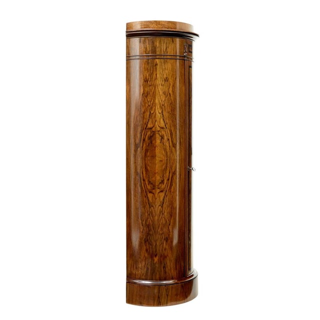 Traditional Burr Walnut Pedestal Cupboard, 1870s For Sale - Image 3 of 10