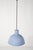1970's Danish Domed Baby Blue Ceiling Pendant For Sale - Image 9 of 9
