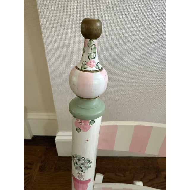 1990s Vintage Children's Hand Painted Rocking Chair For Sale - Image 5 of 11
