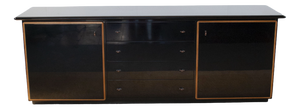Black Lacquered Sideboard from Pierre Cardin French production, 1970s