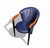 Armchairs in Dark Blue Leather from Costantini, Set of 6 For Sale - Image 9 of 9