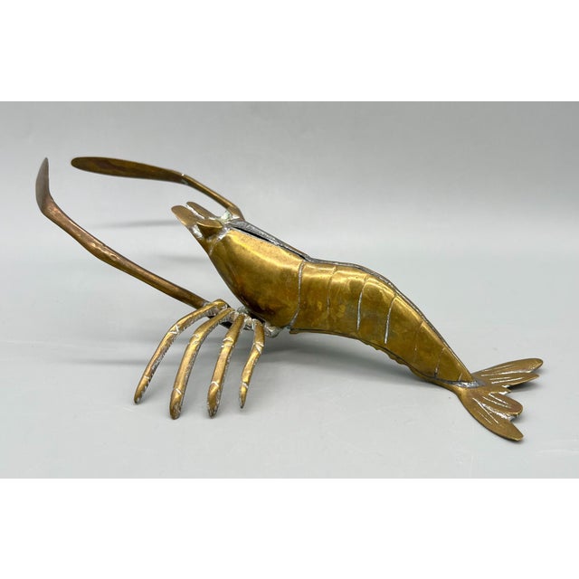 Brass 20th Century Brass Lobster Figure For Sale - Image 8 of 10